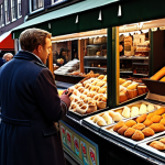 "A thoughtful business strategist, resembling a detective or anthropologist, subtly observing a vibrant Dutch street market scene. They are looking beyond visible data (prices, products) to understand the emotional connections and 'soul' of small businesses, like a traditional bakery or an artisanal shop. Focus on genuine human interactions, warm, inviting lighting, and authentic local details, conveying a sense of deep, empathetic insight into why customers connect with these businesses. Photo-realistic, depicting a bustling yet intimate Utrecht or Amsterdam market atmosphere."
